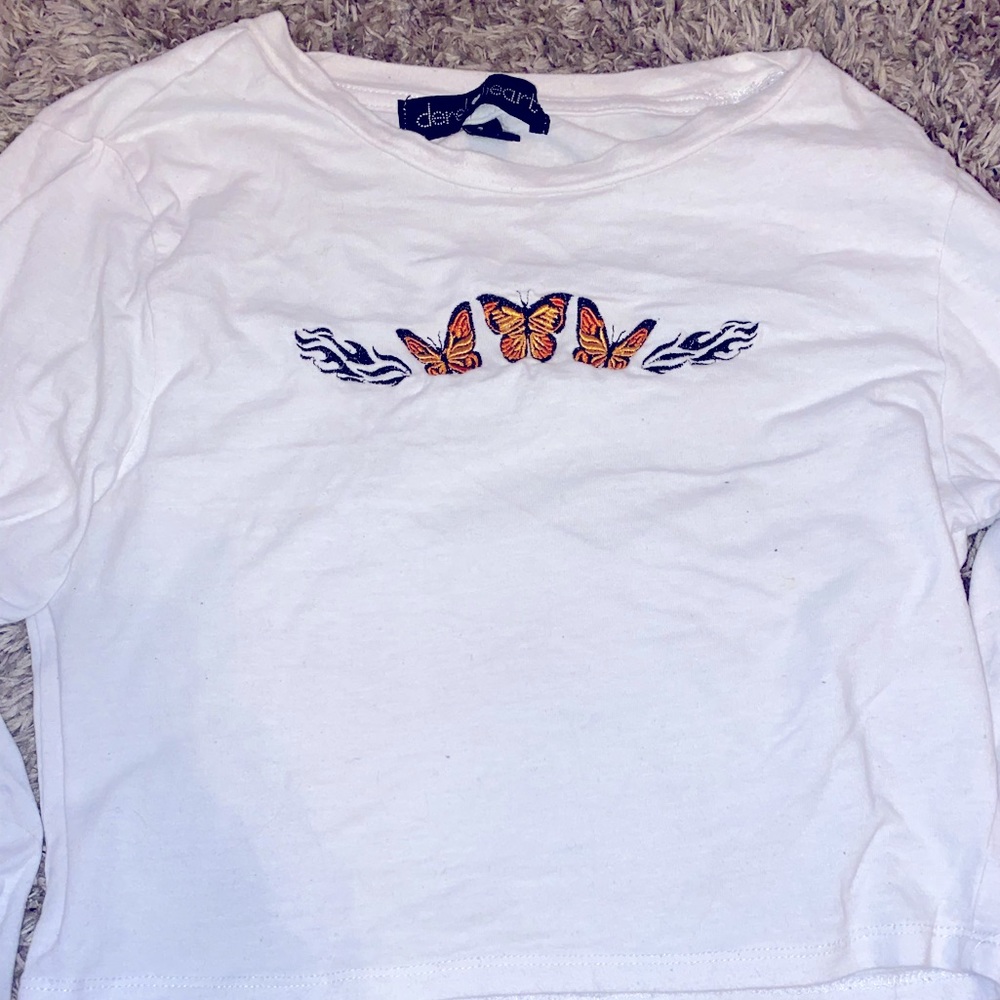 Cute crop top butterflies